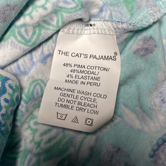 THE CATS PAJAMAS SHORT SLEEVE STELLA PIMA KNIT PAJAMA SET. SIZE XS. NWT. - Picture 14 of 16